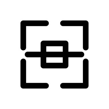 Veri tarama simgesi. Kod okuma. Düzenlenebilir vektör.