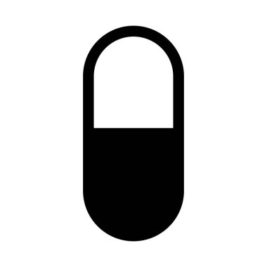 Basit bir kapsül ilaç ikonu. Düzenlenebilir vektör.