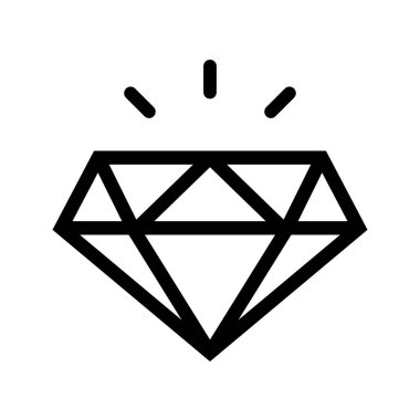 Pop elmas ikonu. Mücevherler. Düzenlenebilir vektör.