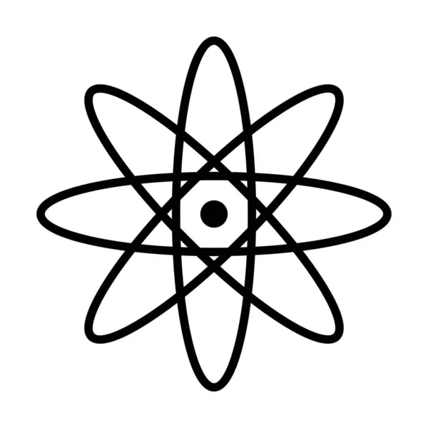 Atomová Ikona Atomový Experiment Upravitelný Vektor — Stockový vektor