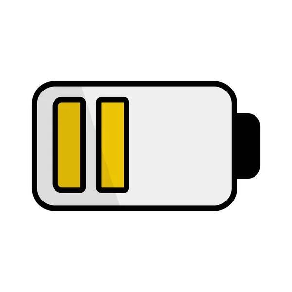 Faible Icône Batterie Charge Restante Vecteur Modifiable — Image vectorielle