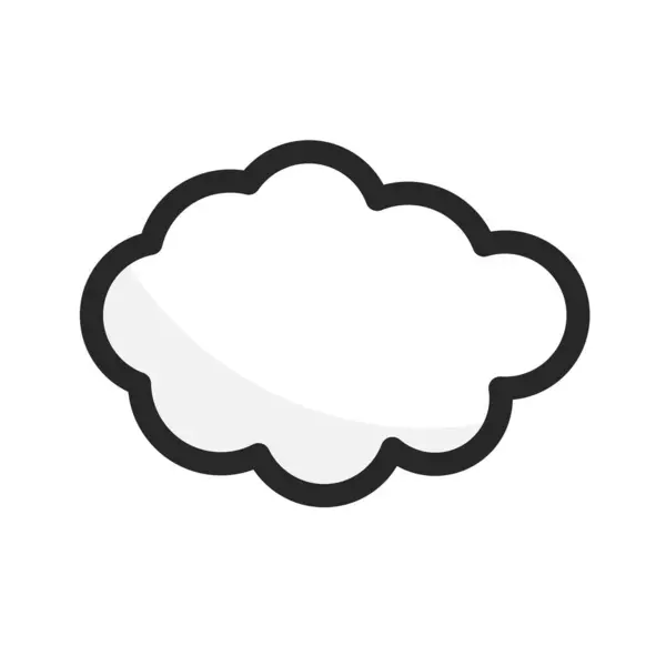 ふわふわの雲のアイコン 天気だ 編集可能なベクトル — ストックベクタ