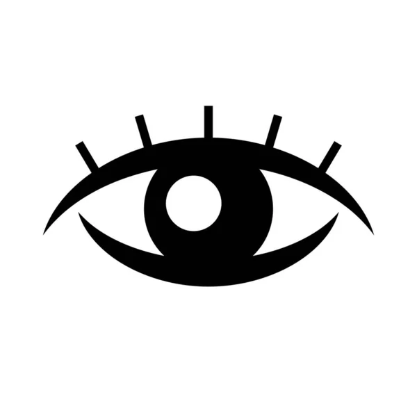 Beautiful Eye Icon Eyelashes Editable Vector — Stock Vector