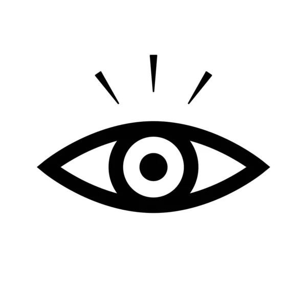 Surprised Eye Icon Reaction Discovery Editable Vector — Stock Vector