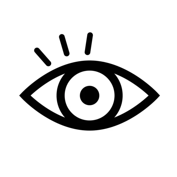 Open Eye Icon Surprise Editable Vector — Stock Vector