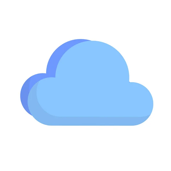 Beautiful Blue Cloud Decoration Icon Editable Vector — Stock Vector