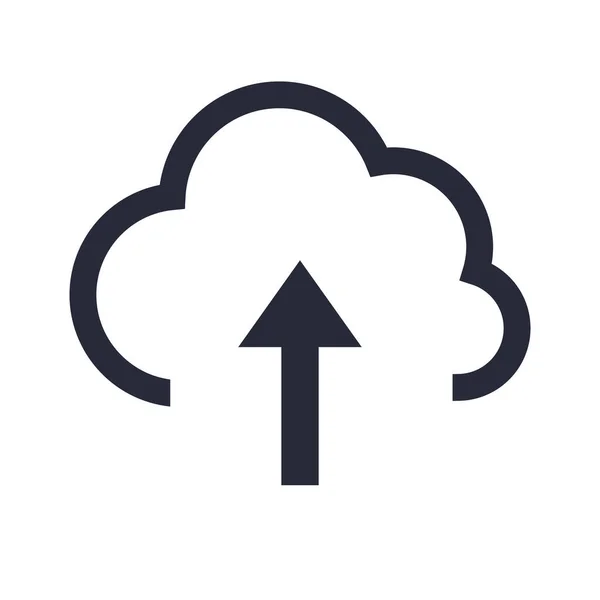 Einfaches Cloud Upload Symbol Editierbarer Vektor — Stockvektor