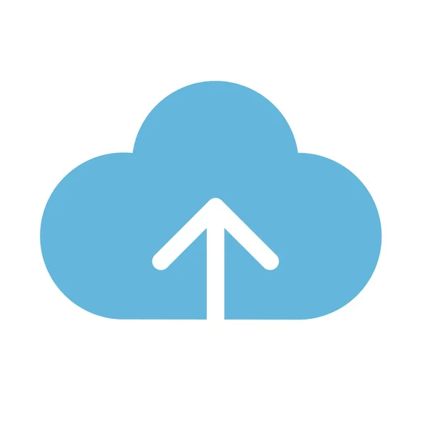 Hochladen Von Cloud Daten Editierbarer Vektor — Stockvektor