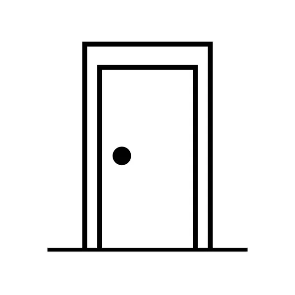 Jednoduchá Ikona Dveří Vchod Přední Dveře Upravitelný Vektor — Stockový vektor