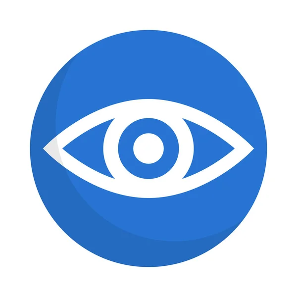 Ícone Olho Redondo Azul Moderno Vetor Editável — Vetor de Stock