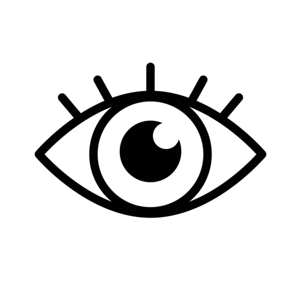 Beautiful Female Eye Eyelashes Icon Editable Vector — Stock Vector