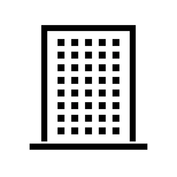 Alloggio Icona Complessa Edificio Vettore Modificabile — Vettoriale Stock