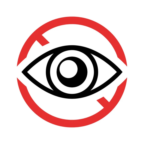 Eyes Prohibited Sign Please Look Editable Vector — Stock Vector