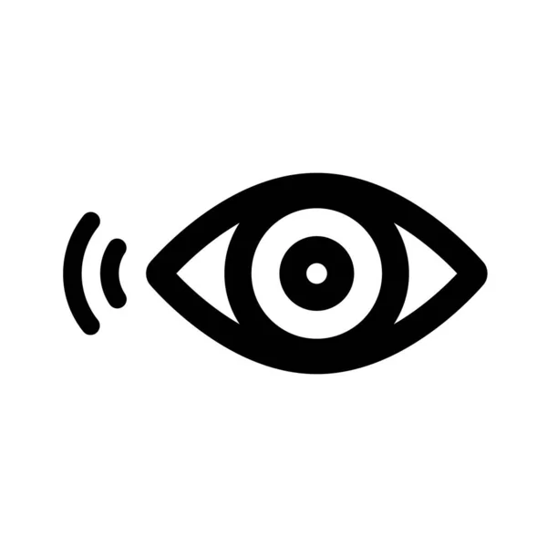Simple Sense Eye Icon Editable Vector — Stock Vector
