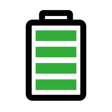 Basit bir şarj bataryası ikonu. Düzenlenebilir vektör.