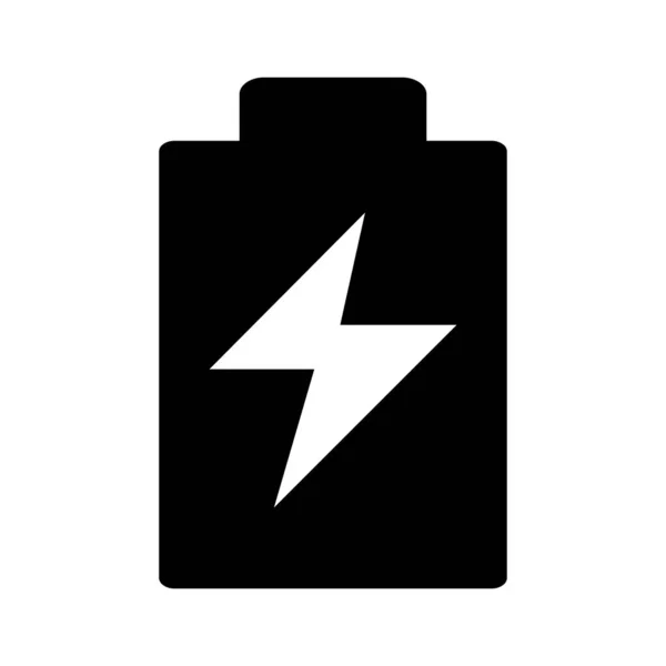 Cargando Icono Silueta Batería Batería Durante Carga Vector Editable — Vector de stock