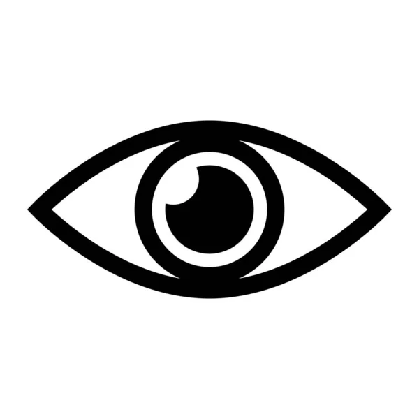 Einfaches Augensymbol Sehschärfe Editierbarer Vektor — Stockvektor