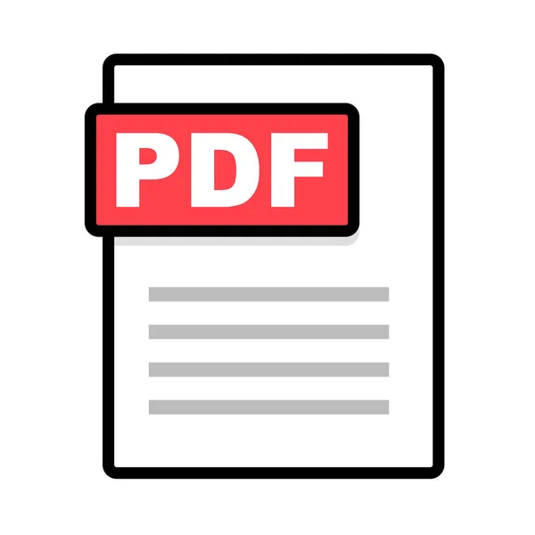 Flad Design Pdf Fil Dataikon Elektronisk Dataikon Redigerbar Vektor – Stock-vektor