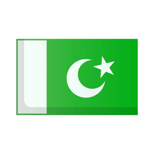 现代巴基斯坦国旗图标 可编辑矢量 — 图库矢量图片