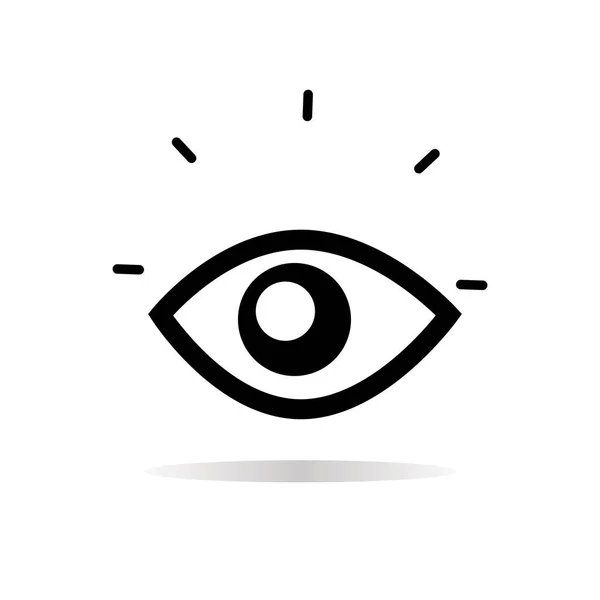 Pop React Eye Icon Editable Vector — Stock Vector