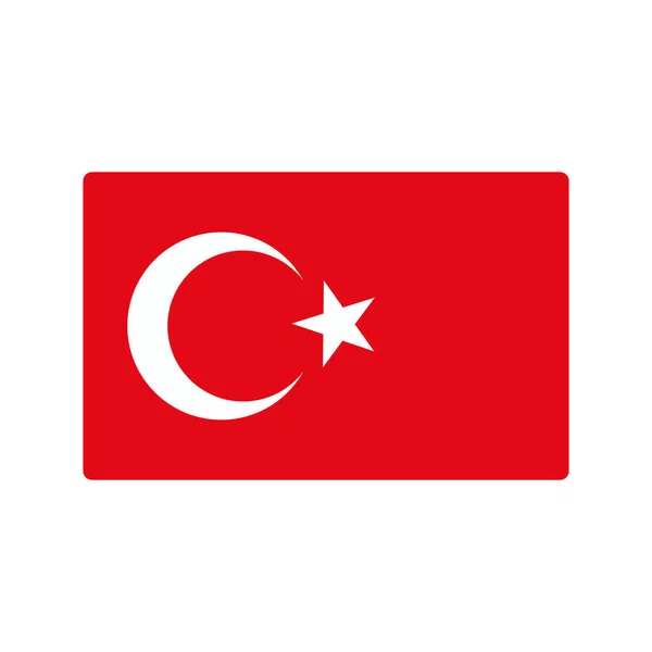 Ícone Bandeira Turca Turquia Vetor Editável — Vetor de Stock