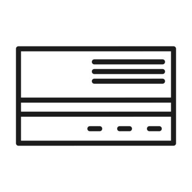 Basit bir ödeme kartı ikonu. Düzenlenebilir vektör.