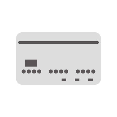 Basit bir düz dizayn kredi kartı ikonu. Ödeme. Düzenlenebilir vektör.