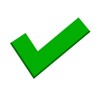 Düz tasarım basit kontrol işareti simgesi. Düzenlenebilir vektör.