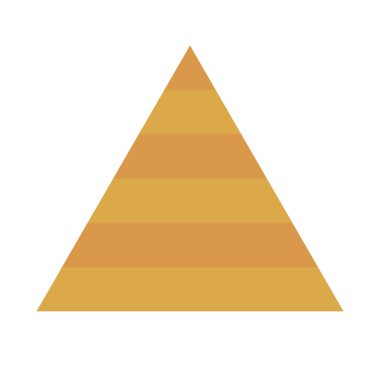 Düz dizayn piramit ikonu. Düzenlenebilir vektör.