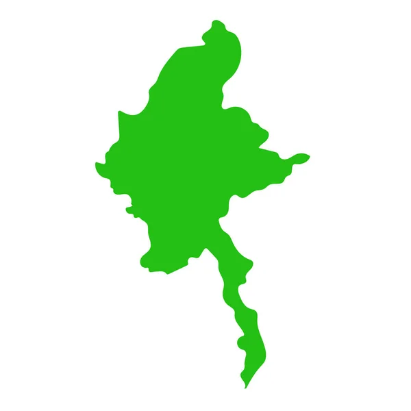 Επίπεδη Σχεδίαση Εικονίδιο Χάρτη Μιανμάρ Επεξεργάσιμο Διάνυσμα — Διανυσματικό Αρχείο