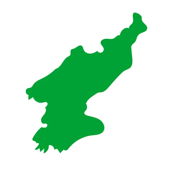 Grön Nordkoreansk Kartikon Redigerbar Vektor — Stock vektor