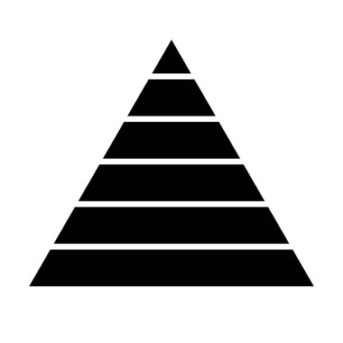 Mısır piramit silüeti simgesi. Düzenlenebilir vektör.