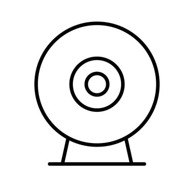 Basit bir güvenlik kamerası. Düzenlenebilir vektör.