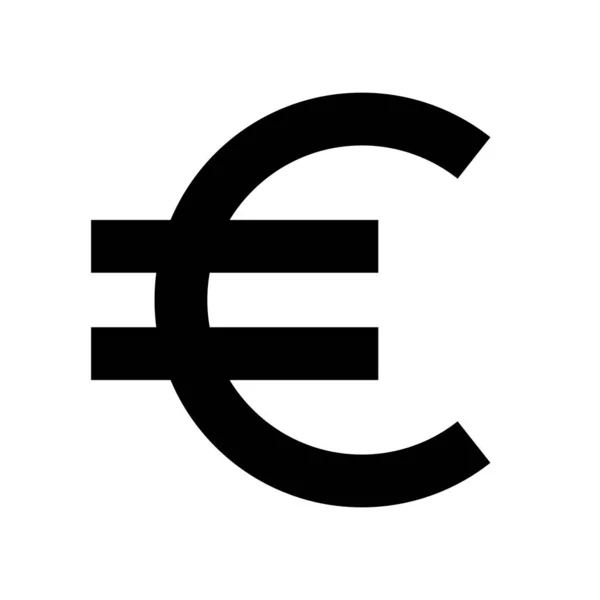 Symbole Euro Monnaie Euro Vecteur Modifiable — Image vectorielle