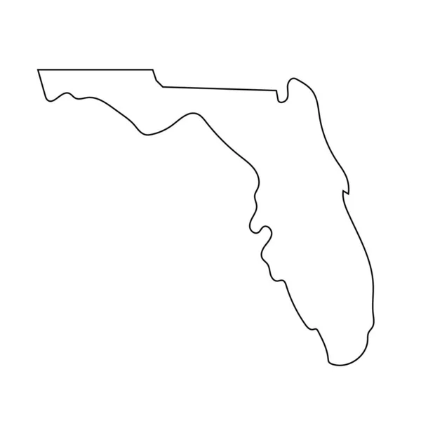 Semplice Icona Della Mappa Della Florida Vettore Modificabile — Vettoriale Stock
