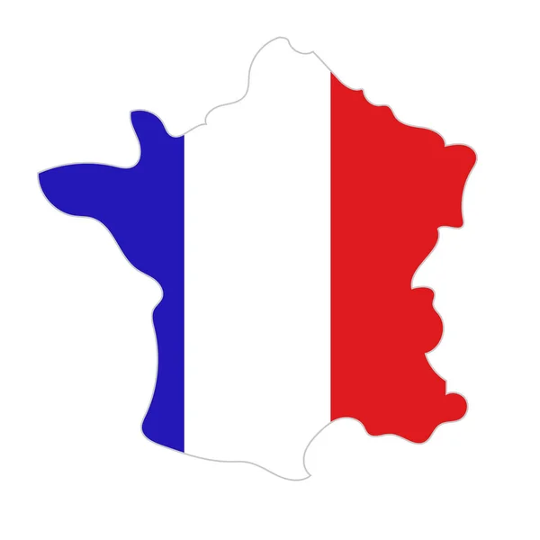 Значок Карти Прапора Франції Змінити Вектор — стоковий вектор