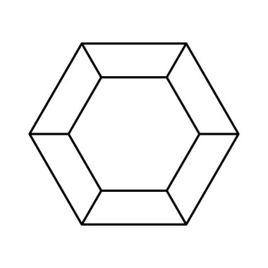 Basit bir mücevher simgesi. Mücevher. Düzenlenebilir vektör.