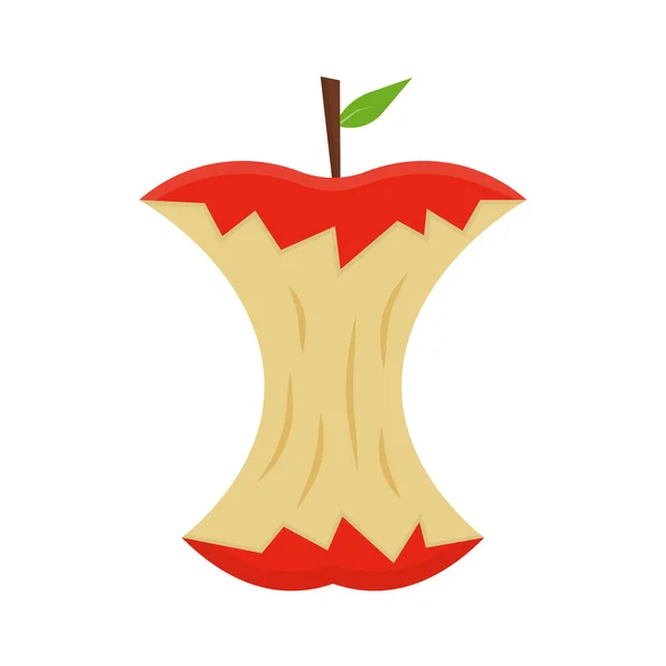 Apple Food Waste Leftover Food Editable Vector — Stock Vector