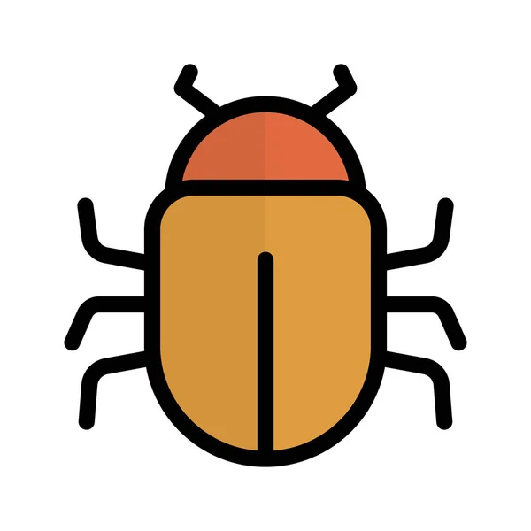 Beetle Icon Bug Icon Editable Vector — Stock Vector