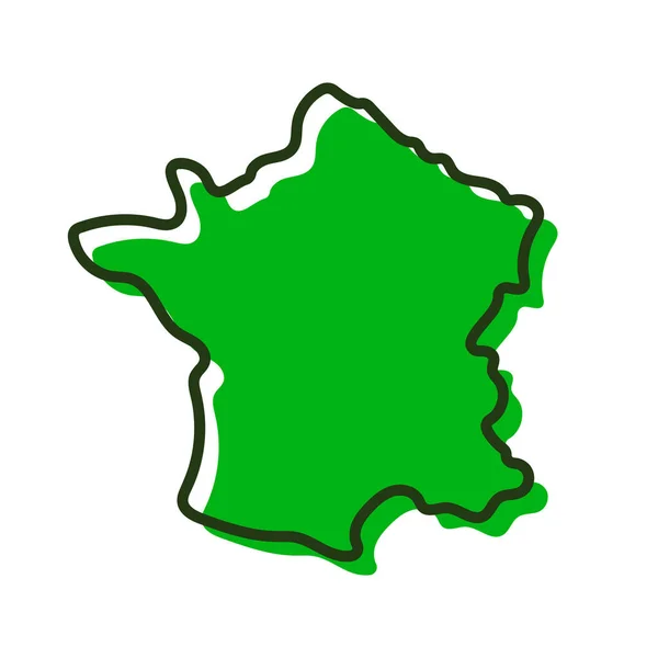 Επίπεδο Σχέδιο Γαλλικό Εικονίδιο Χάρτη Επεξεργάσιμο Διάνυσμα — Διανυσματικό Αρχείο