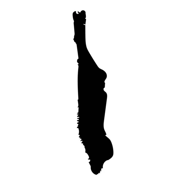 Manhattan Map Silhouette Icon Editable Vector — Stock Vector
