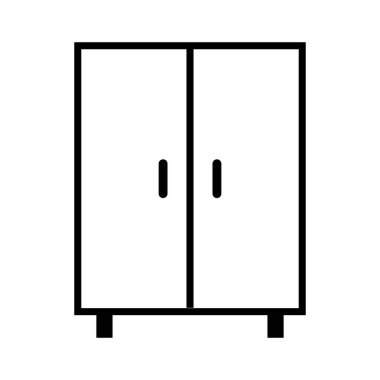 Basit bir kostüm ikonu. Dolapta. Düzenlenebilir vektör.