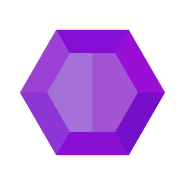 Ametist ikonu. Mor mücevher ikonu. Gemstone. Düzenlenebilir vektör.