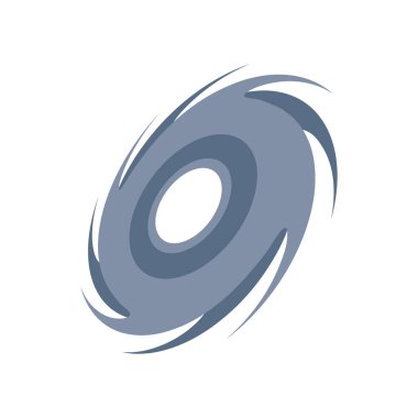 Düz dizayn dönen tayfun simgesi. Düzenlenebilir vektör.