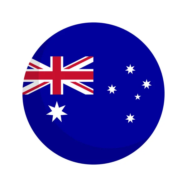 オーストラリアの国旗アイコン エディットベクトル — ストックベクタ