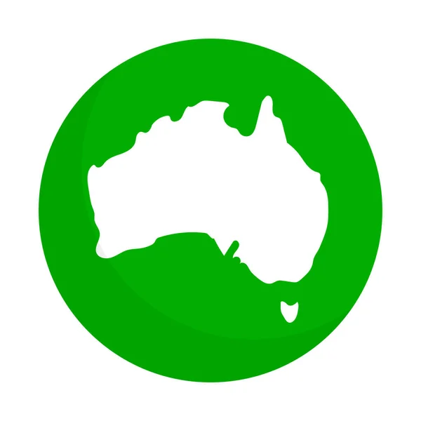 Ikona Mapy Australského Kontinentu Upravitelný Vektor — Stockový vektor