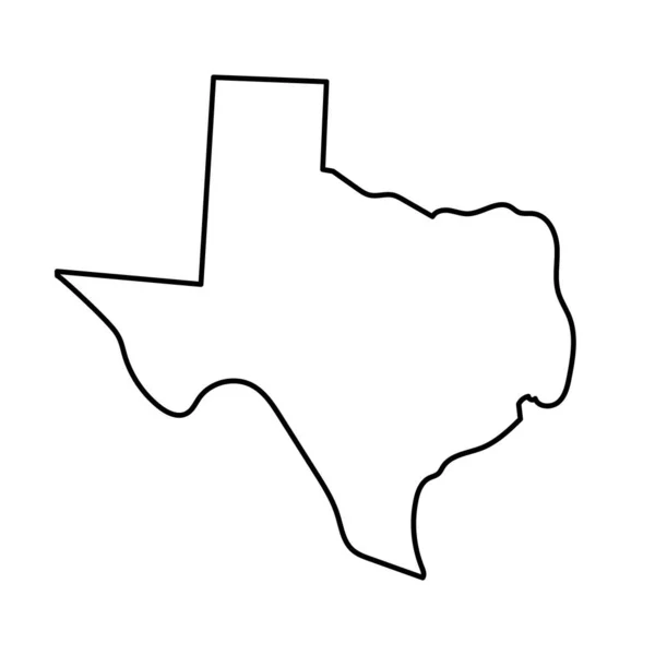 Einfaches Texas Karten Symbol Editierbarer Vektor — Stockvektor