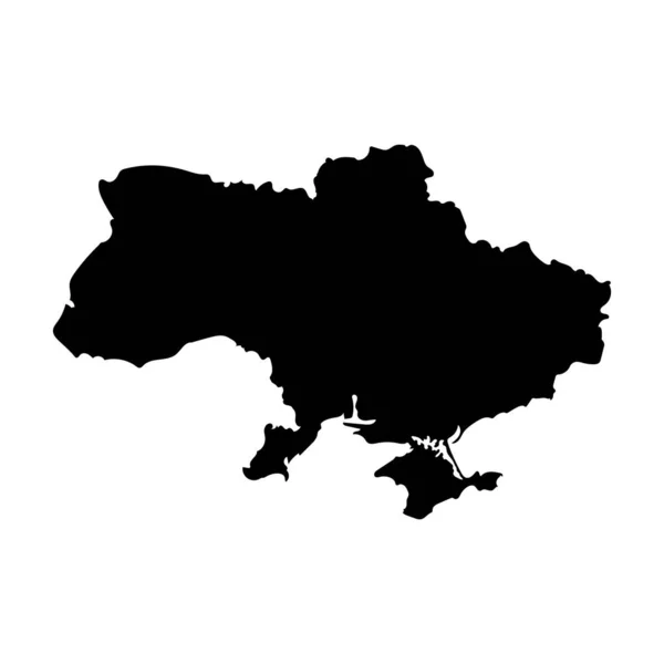 Ucrânia Mapa Ícone Silhueta Vetor Editável —  Vetores de Stock