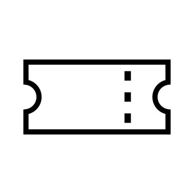 Bilet simgesi. Uçak bileti ikonu. Düzenlenebilir vektör.