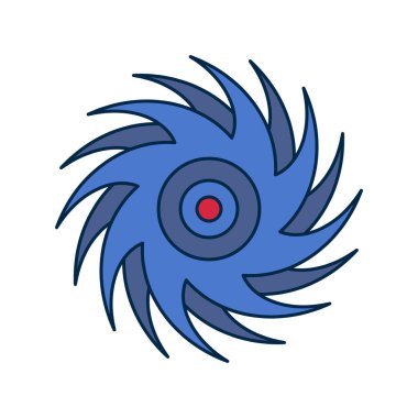 Tayfun ikonu korkusu. Kasırga ikonu. Felaket! Düzenlenebilir vektör.